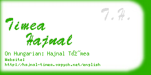 timea hajnal business card